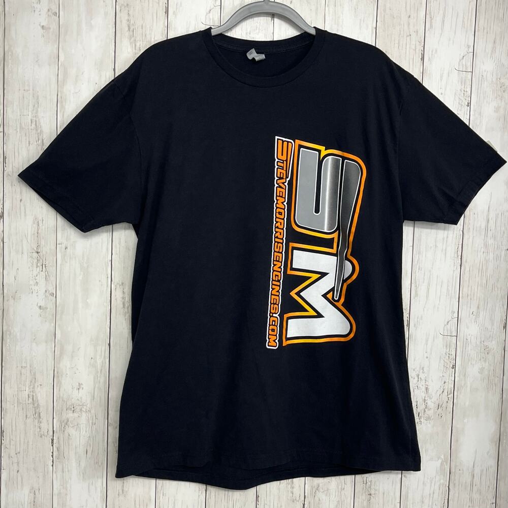 Steve Morris Engines Racing Short Sleeve Car Graphic Cotton Blend T-Shirt XL